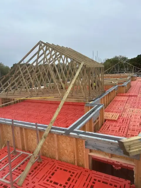 New Build Safety Decking Exterior by Trust Scaffolding in Cardiff